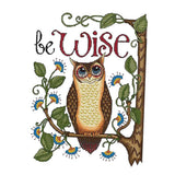 Cartoon Owl Stamped Cross Stitch Kit DIY Handmade Needlework for Beginners14CT 32x41cm - Aladdin Shoppers