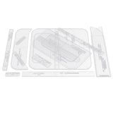 14pcs Shoulder Bag Design Clear Acrylic Stencil Template DIY Leather Crafts - Aladdin Shoppers