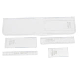 5Pieces Clear Acrylic Key Case Bag Pattern Stencil Template Tools DIY Crafts - Aladdin Shoppers