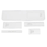 5Pieces Clear Acrylic Key Case Bag Pattern Stencil Template Tools DIY Crafts - Aladdin Shoppers