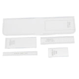 5Pieces Clear Acrylic Key Case Bag Pattern Stencil Template Tools DIY Crafts - Aladdin Shoppers