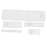 5Pieces Clear Acrylic Key Case Bag Pattern Stencil Template Tools DIY Crafts - Aladdin Shoppers