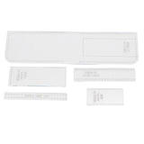 5Pieces Clear Acrylic Key Case Bag Pattern Stencil Template Tools DIY Crafts - Aladdin Shoppers