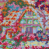 Stamped Cross Stitch Kits Patterns Embroidery Kit - Cottage Garden, 14 Counted 50x33cm - Aladdin Shoppers