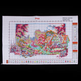Stamped Cross Stitch Kits Patterns Embroidery Kit - Cottage Garden, 14 Counted 50x33cm - Aladdin Shoppers
