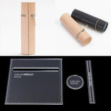 Leather Handcraft Unisex Brush Pot Pen Pencil Ruler Holder Pouch Case Cosmetic Makeup Brush Travel Bag Handbag Acrylic Stencil Templates Patterns - Aladdin Shoppers