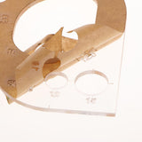 Leather Craft Tool Clear Acrylic Cutting Circle Corner Stitching Stencil Template 14x9.8cm - Aladdin Shoppers