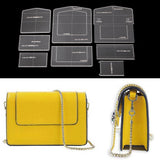 8pcs/Set Clear Acrylic Shoulder Bag Stencil Template DIY Leather Bag Tools for Beginners - Aladdin Shoppers