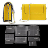 8pcs/Set Clear Acrylic Shoulder Bag Stencil Template DIY Leather Bag Tools for Beginners - Aladdin Shoppers
