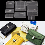 8pcs/Set Clear Acrylic Shoulder Bag Stencil Template DIY Leather Bag Tools for Beginners - Aladdin Shoppers
