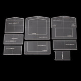 8pcs/Set Clear Acrylic Shoulder Bag Stencil Template DIY Leather Bag Tools for Beginners - Aladdin Shoppers