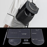 7 Pieces/Set Leathercraft Shoulder Bag Backpack Transparent Acrylic Template Stencils - Aladdin Shoppers