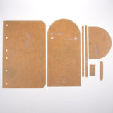 7 Pieces/Set Leathercraft Shoulder Bag Backpack Transparent Acrylic Template Stencils - Aladdin Shoppers