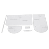 7 Pieces/Set Leathercraft Shoulder Bag Backpack Transparent Acrylic Template Stencils - Aladdin Shoppers