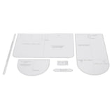 7 Pieces/Set Leathercraft Shoulder Bag Backpack Transparent Acrylic Template Stencils - Aladdin Shoppers