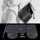 7 Pieces/Set Leathercraft Shoulder Bag Backpack Transparent Acrylic Template Stencils - Aladdin Shoppers