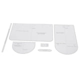 7 Pieces/Set Leathercraft Shoulder Bag Backpack Transparent Acrylic Template Stencils - Aladdin Shoppers