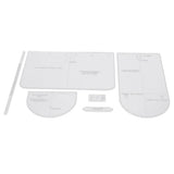 7 Pieces/Set Leathercraft Shoulder Bag Backpack Transparent Acrylic Template Stencils - Aladdin Shoppers