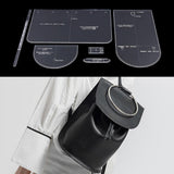 7 Pieces/Set Leathercraft Shoulder Bag Backpack Transparent Acrylic Template Stencils - Aladdin Shoppers