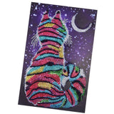 Maxbell DIY Diamond Painting Elegant Fine Cat and Moon Special Shaped Diamond Cross Stitch Kits Crystal Rhinestone Picture Arts - Aladdin Shoppers