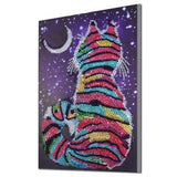 Maxbell DIY Diamond Painting Elegant Fine Cat and Moon Special Shaped Diamond Cross Stitch Kits Crystal Rhinestone Picture Arts - Aladdin Shoppers