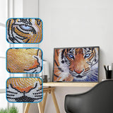 Maxbell Special Shaped Diamond Painting DIY 5D Cross Stitch Kits Arts Craft - Tiger Pattern - Aladdin Shoppers