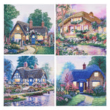 Maxbell 4 Sets DIY Diamond Painting Elegant Fine House Special Shaped Diamond Cross Stitch Kits Crystal Rhinestone Picture Arts - Aladdin Shoppers