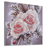 Maxbell 4 Pieces DIY 5D Diamond Painting by Number Kit Crystal Rhinestone Embroidery Cross Stitch Arts Craft Canvas Wall Decor (Mixed Flower) - Aladdin Shoppers