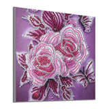 Maxbell 4 Pieces DIY 5D Diamond Painting by Number Kit Crystal Rhinestone Embroidery Cross Stitch Arts Craft Canvas Wall Decor (Mixed Flower) - Aladdin Shoppers