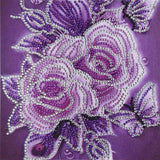 Maxbell 4 Pieces DIY 5D Diamond Painting by Number Kit Crystal Rhinestone Embroidery Cross Stitch Arts Craft Canvas Wall Decor (Mixed Flower) - Aladdin Shoppers