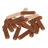 Maxbell 20pcs PU Leather Label Sew On Labels With Holes Engraved Tag Accessories - Aladdin Shoppers