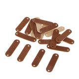 Maxbell 20pcs PU Leather Label Sew On Labels With Holes Engraved Tag Accessories - Aladdin Shoppers