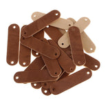 Maxbell 20pcs PU Leather Label Sew On Labels With Holes Engraved Tag Accessories - Aladdin Shoppers