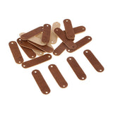Maxbell 20pcs PU Leather Label Sew On Labels With Holes Engraved Tag Accessories - Aladdin Shoppers