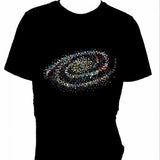 Universe Rhinestones Iron on Hot Fix Motif Heat Press Applique Patch 12.5x6.2 Inch - Aladdin Shoppers