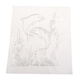 Dolphin Rhinestones Iron on Hot Fix Motif Heat Press Applique Patch 10.9x10.2 Inch - Aladdin Shoppers