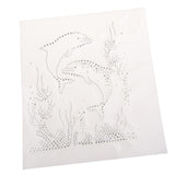 Dolphin Rhinestones Iron on Hot Fix Motif Heat Press Applique Patch 10.9x10.2 Inch - Aladdin Shoppers
