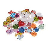 Maxbell 50pcs Assorted Cartoon Animals Wooden Buttons Scrapbook DIY Sewing Craft - Aladdin Shoppers