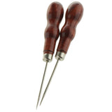 2 Pieces Double Gourd Shape Leather Craft Cloth Wood Handle Repair Scratch Awl Tool - Aladdin Shoppers