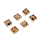 Maxbell 50pcs Assorted Wooden Square Buttons Scrapbook DIY Sewing Craft Accessories - Aladdin Shoppers