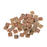 Maxbell 50pcs Assorted Wooden Square Buttons Scrapbook DIY Sewing Craft Accessories - Aladdin Shoppers