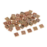 Maxbell 50pcs Assorted Wooden Square Buttons Scrapbook DIY Sewing Craft Accessories - Aladdin Shoppers