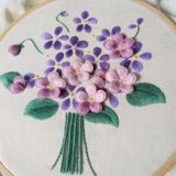 3D Pansy Flower Stumpwork Crafts DIY Embroidery Starter Kit with Cross Stitch Tools For Beginners Sewing - Aladdin Shoppers