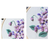 3D Pansy Flower Stumpwork Crafts DIY Embroidery Starter Kit with Cross Stitch Tools For Beginners Sewing - Aladdin Shoppers