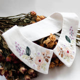Handmade Collar Embroidery Starter Kit with Flower Pattern Including Embroidery Cloth, Threads and Needles for Beginners - Aladdin Shoppers