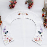 Handmade Collar Embroidery Starter Kit with Flower Pattern Including Embroidery Cloth, Threads and Needles for Beginners - Aladdin Shoppers