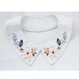 Handmade Collar Embroidery Starter Kit with Flower Pattern Including Embroidery Cloth, Threads and Needles for Beginners - Aladdin Shoppers