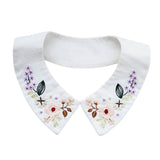 Handmade Collar Embroidery Starter Kit with Flower Pattern Including Embroidery Cloth, Threads and Needles for Beginners - Aladdin Shoppers