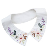 Handmade Collar Embroidery Starter Kit with Flower Pattern Including Embroidery Cloth, Threads and Needles for Beginners - Aladdin Shoppers