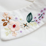 Handmade Collar Embroidery Starter Kit with Flower Pattern Including Embroidery Cloth, Threads and Needles for Beginners - Aladdin Shoppers